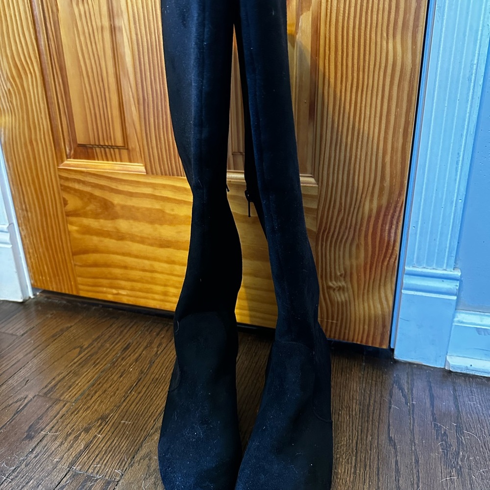 Lane Bryant Black Over the Knee Boots